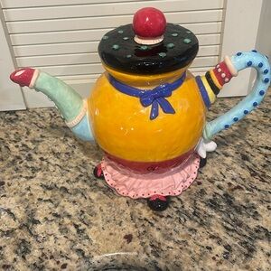 Judie Bomberger Madaline Teapot Ceramic Unused Collection